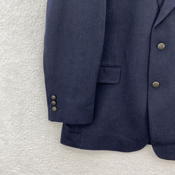 Jos A Bank 100% Camel Hair Blazer Men's 43R Blue Preppy American Academia Jacket - Picture 4 of 15